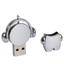 USB-flashdrev tændstikfigur med hovedtelefoner 3