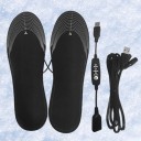 USB Heated Insoles with 3 Heat Settings Controller 1 Pair Adjustable Electric Washable Black for Winter Footwear 3