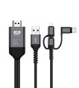 USB-kabel HDMI til Lightning / USB-C / Micro USB 4