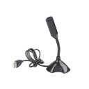 USB kondenzátoros asztali mikrofon állítható állvánnyal PC-hez és laptophoz, zajszűrővel és automatikus felismeréssel, telepítés nélkül 3