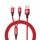 USB-latauskaapeli Micro USB:lle / Lightningille 2