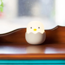 USB LED Night Light in the Shape of a Chick in an Egg 10 x 10 x 12 cm Silicone Lamp Warm and Cool Light Rechargeable 1200mAh Battery 3