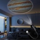 USB LED projektor planét a hviezdnej oblohy 10 vymeniteľných motívov Slnko Zem Mesiac Saturn Ohebné rameno 360° Čierny Do spálne 2