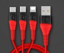 USB - Micro USB / USB-C / Lightning töltőkábel 2