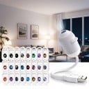 USB projektor hviezdnej oblohy 24 výmenných diskov Nočné svetlo 2v1 Ohybné rameno 30 cm Dotykové ovládanie ABS Biele Do auta aj spálne 1
