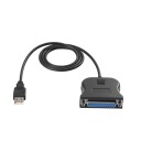 USB til 25-bens DB25 M/F-kabel 1