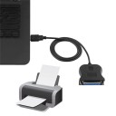 USB til 25-bens DB25 M/F-kabel 2