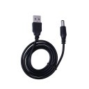 USB til 5V DC strømkabel 5,5 x 2,1 mm 80 cm 2