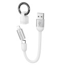 USB til Lightning / USB-C opladningskabel 20 cm 3