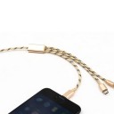 USB til Micro USB / Lightning / USB-C opladningskabel K553 3