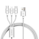 USB til Micro USB / USB-C / Lightning-opladerkabel K665 4