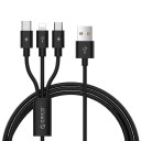 USB til Micro USB / USB-C / Lightning-opladerkabel K665 1