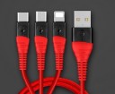 USB til Micro USB / USB-C / Lightning-opladerkabel 2