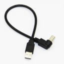 USB til USB-B vinklet forbindelseskabel til M/M-printere 1