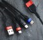 USB töltőkábel USB-C / Micro USB / Lightning 1