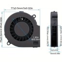 USB τουρμπίνες ανεμιστήρας 75×75×77 mm Χωρίς βούρτσες DC ψύκτης για 3D εκτυπωτή Εξωθητής CPU Μετατροπέας Τροφοδοσία Αντλία αέρα Ψύξη PC 2