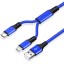 USB - USB-C / Micro USB töltőkábel 3