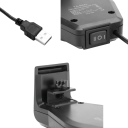 USB ventilátor pre akvárium 2W Tichý chladič s nastaviteľnou rýchlosťou Silné prúdenie vzduchu Jednoduchá montáž pre sklá do 8 mm 3,8 cm 2
