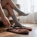 USB Verwarmde Inlegzolen 1 Paar Bruin Flanel Elektrische Voetverwarmers 5 V tot 50 °C Wasbaar voor Winter Schoenen 4