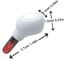 Ušní zátka se světelnou terapií červeným světlem 650 nm 3,7 x 1,2 x 1,4 cm bílá s tlačítkem na těle pro domácí péči o zvukovod 2