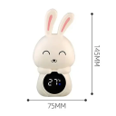 Úszó digitális fürdőkádhőmérő 14,5 x 7,5 cm LED kijelzővel Fehér nyúl Gyermek vízhőmérő Fürdető babáknak Biztonsági segédeszköz 2