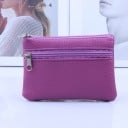 Utazási tok dokumentumok és kártyák számára két cipzárral Fő rekesz és elülső zseb PU bőr, szemcsés felülettel Méret 10,5 x 8 x 1 cm 11