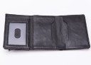 Utazási tok dokumentumokhoz és kártyákhoz PU bőrből és alumíniumból Rugós szalag Elülső zseb hüvelykujj kivágással Méret 11 x 7,5 x 2,7 cm 6