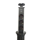 Utdragsuttag 2x USB, 3x uttag 1,9 m 2
