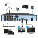 Utomhus säkerhetskamera med nattseende 4MP 8MP 3840p HD objektiv 2,8 mm DC 12V vit vattentät kamera för övervakning av hemmet 4