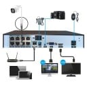 Utomhus säkerhetskamera med nattvision 4K 3840p HD 6 mm DC 12V vit vattentät kamera för övervakning av hus och tomt 5
