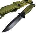 Utomhuskniv med fast rostfritt stålblad 22 cm Halkfritt handtag Med slida Taktisk kniv för naturen Camping Vandring Överlevnad 2