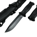 Utomhuskniv med fast rostfritt stålblad 22 cm Halkfritt handtag Med slida Taktisk kniv för naturen Camping Vandring Överlevnad 1