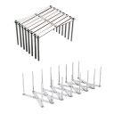Utrækkelig stativ til tallerkener og låg 5.7 x 13 x 7.2 cm rustfrit stål justerbart stativ til tallerkener og køkkenudstyr 5
