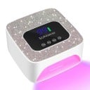 UV LED lampa na nehty 180 W dobíjecí 57 LED diod 365 nm a 405 nm baterie 2000 mAh ABS s kamínky 3 režimy časovače Na gelové nehty i manikúru 1