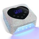UV LED lampa na nehty dobíjecí 30 LED diod s kamínky dotykový displej ve tvaru srdce 5 nastavení časovače Na gelové nehty i domácí manikúru 1