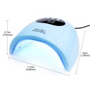 UV LED lampa na nehty s 24 diodami a 3 nastaveními časovače 17,5 x 18 x 8,7 cm ABS plast napájení USB na vytvrzování gel laku a manikúru 4