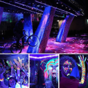 UV LED světelný pásek 2 m 120 LED 395-405nm Flexibilní černý pásek Ultrafialové světlo Dekorace Osvětlení pro party a vitríny 2