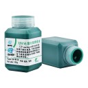 UV nepájivá maska UV-W100 100 g Zelený lak na plošné spoje Lahvička 7,3 x 4 cm Vytvrdenie UV svetlom Na opravy dosiek PCB aj BGA 5