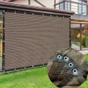 UV ochranná venkovní stínící clona 2 × 3 m polyesterová plachta hnědá pro pergolu terasu zahradu a skleník 4