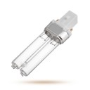 UVC lámpa 5 W 60 V Kétcsöves 105 mm Átlátszó üveg és fehér foglalat két tűvel Hideg fehér 5500–7000 K G23 foglalatú készülékekhez 1