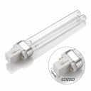 UVC-lamppu 9 W 60 V Kaksiputkinen 165 x 26 mm Kirkas lasi ja valkoinen kanta kahdella nastalla Kylmä valkoinen 5500–7000 K G23-kannalla varustettuihin 3