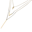 V-förmiges Schmuckset Damen Geometrische Mehrschichtige Halskette und Ohrringe aus Edelstahl Elegantes Geburtstags- und Weihnachtsgeschenk 3