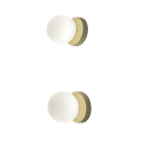 Väčšia nástenná LED lampa s guľovým tienidlom, 10 x 12 cm, závit E9, studené biele svetlo 5500-7000K, plast a kov, do kúpeľne a predsiene 2