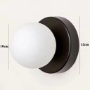 Väčšia nástenná LED lampa s guľovým tienidlom, 10 x 12 cm, závit E9, studené biele svetlo 5500-7000K, plast a kov, do kúpeľne a predsiene 4