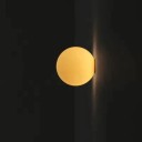 Väčšia nástenná matná guľatá lampa, 15 cm, teplé biele svetlo 2700-3500K, mliečne biele, LED dekoratívne osvetlenie do obývacej izby a spálne 3