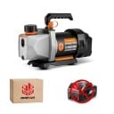 Vacuümpomp voor koelmiddel 1/2 HP en 7 CFM 5 Pa 200 ml 1/4" ingang Accu 18 V Aluminium behuizing Zilver-zwart Voor autoklimatisering en koeling 3