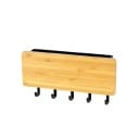 Vægholder til nøgler med kroge 18x3x9,5 cm bambus træ og ABS+PC konstruktion til ophængning af nøgler i entreen 2