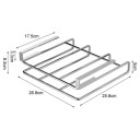 Vægholder til skærebrætter med opbevaringsplads 26,8 × 25,8 × 8,3 cm i rustfrit stål 304 sølvfarvet til køkkenet 2