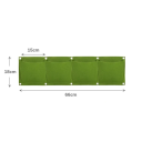 Vægmonterede stoflommer til dyrkning 18 x 66 cm Hængende plantekasse med 4 lommer 15 x 15 cm Lodret have på væggen Balkon Have Indvendigt Udvendigt 2