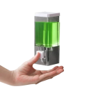 Vægmonteret dispenser til flydende sæbe Transparent sæbe- og desinfektionsdispenser Vægmonteret dispenser til badeværelset Sæbeholder 3